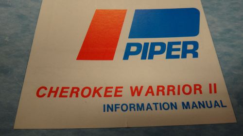 Piper cherokee warrior ii  information manual 761-649 12-16-76