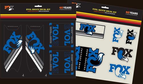 Fox racing shox 803-00-930 heritage decal kit - float evol blue