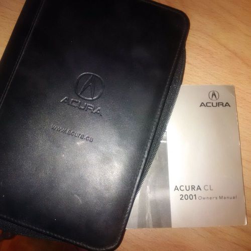 2001 acura cl owners manual with leather case + guide  guide books