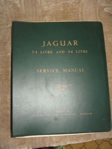 Vintage jaguar 2.4 3.4 litre service manual  jaguar service manual