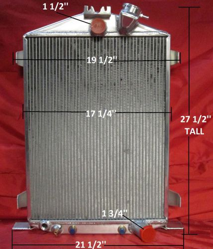 1932 ford high boy street rod aluminum radiator,shroud,fan, ford motor