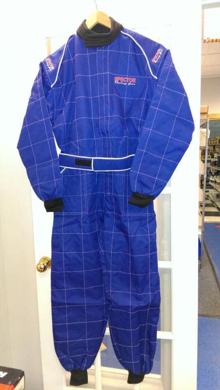 Spector kart suit, size adult small, blue