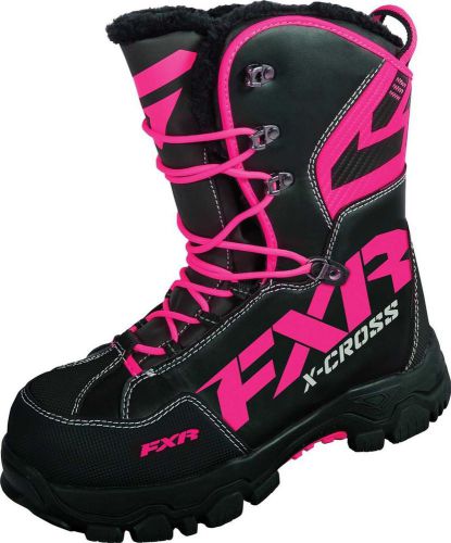 Fxr-snow x cross womens insulated boots, black/fuchsia/pink, us 9, ~ 16508.90109