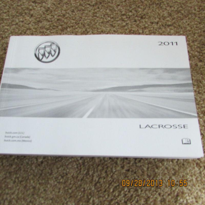 2011 buick lacrosse owners manual   * used , but nice *