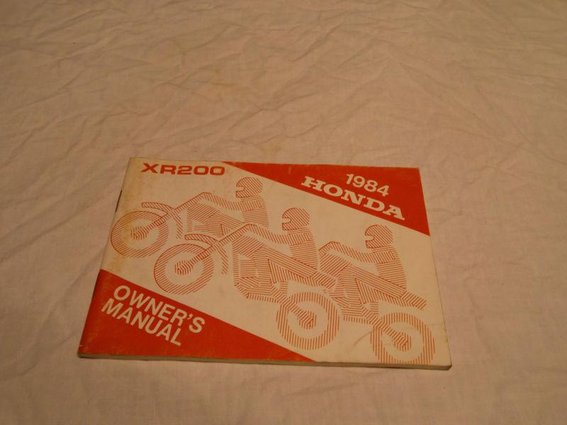 1984 honda xr 200 owner's manual