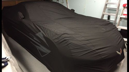 2014-2016 c7 corvette genuine gm black outdoor car cover stingray logo 23142884