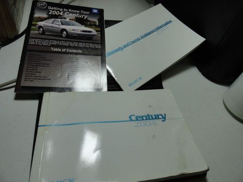 04 2004 buick century owners manual, owner&#039;s guide book with case