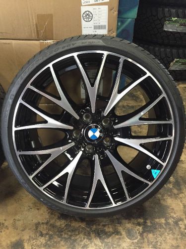 20&#034; new bmw oem 404 wheels &amp; pirelli tires  set of 4 with tpm sensors and caps