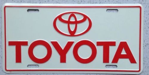 Toyota auto license plate - embossed aluminum