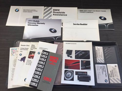 1992 bmw 735i owners manueal with case
