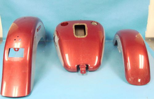 2004 harley-davidson gas tank and two fat-boy fenders two tone red 13:28 7715ani