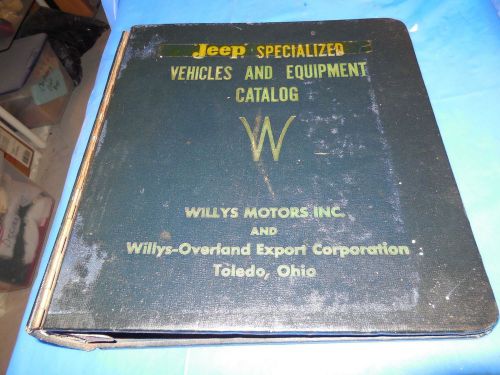 Circa 1950&#039;s willys motors inc. &#034;willys-overland export corp toledo ohio&#034; binder