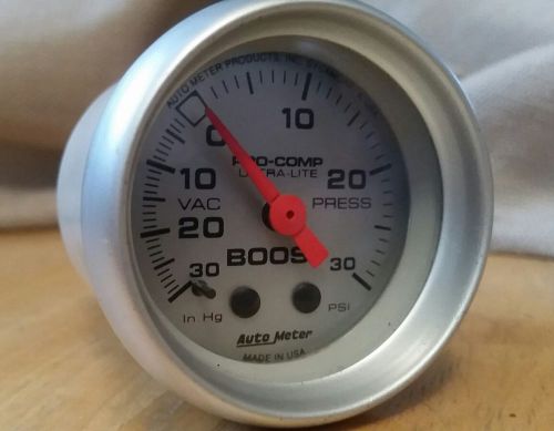 Autometer 4303 pro comp ultra lite boost/vac gauge 30psi
