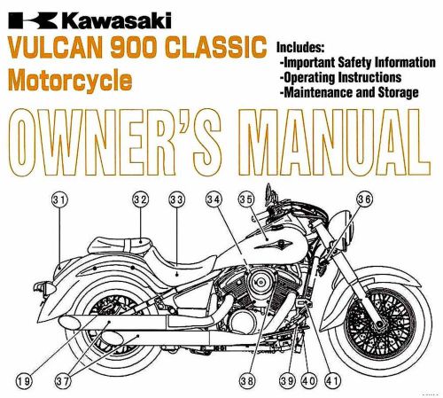 2009 kawasaki vulcan 900 classic motorcycle owners manual -vulcan 900 vn900b9