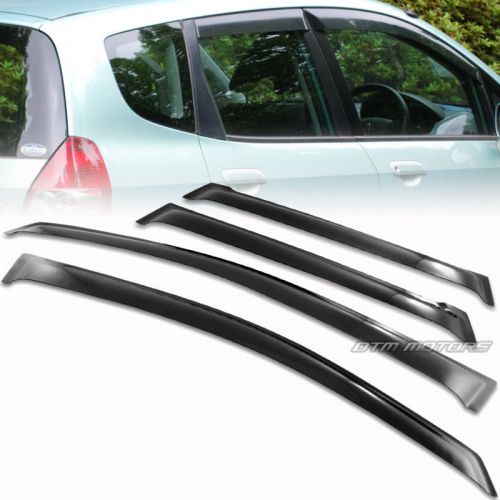 For 06-08 honda fit 4dr side door window visor shield guard sun shade mugen styl