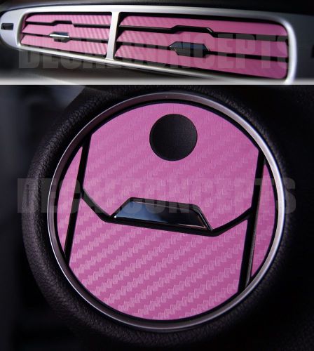 2010-2015 camaro pink carbon fiber interior vent decal kit - chevy cover
