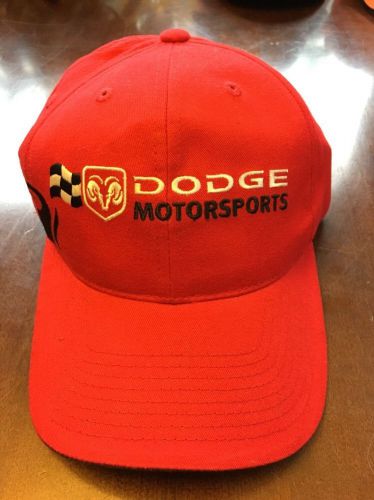 Brand new dodge motorsports nascar racing red black white embroidered hat/cap!