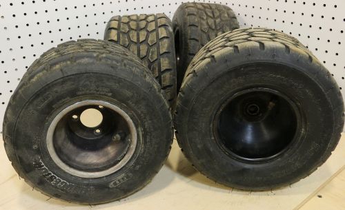 4 bridgestone go kart rain tires (6/11-5) mounted standard wheels 6.0/11.0-5