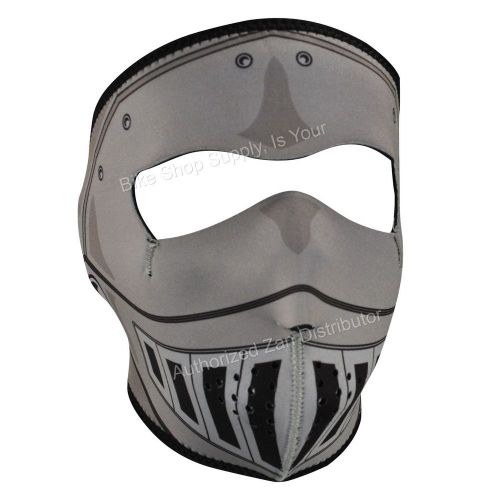 Zan headgear wnfm069, neoprene full mask, reversible to black, knight facemask