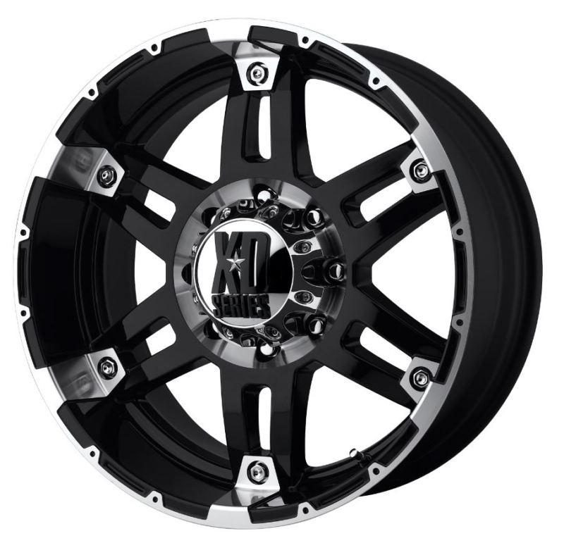 New 17x8 kmc xd797 spy black wheels rims 6lug 6x5.5 6x139.7 gmc chevy 1500 set 4