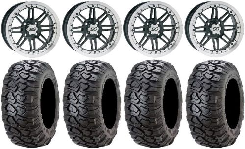 Itp ss216 machined golf wheels 12&#034; 23x10-12 ultracross tires yamaha