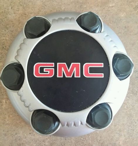 Gmc 6 lug silver painted center cap hubcap