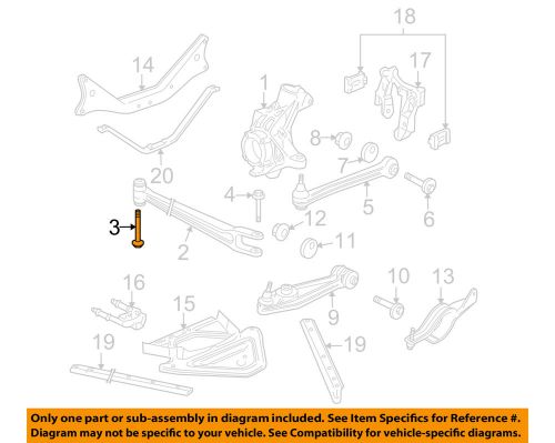 Porsche oem 97-12 boxster rear suspension-lateral arm bolt 90037820902