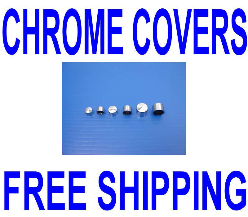 Chrome 3/8" bolt cap cover kit 100 piece kit harley softail dyna touring chopper