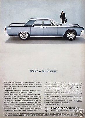 1963 lincoln continental original old ad  5+= free ship cmy store 4more ads too