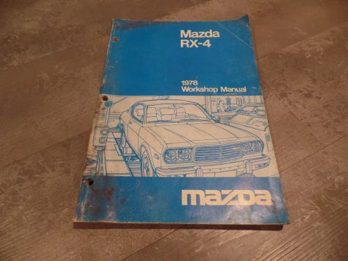 1978 mazda rx-4 workshop service manual  rx4