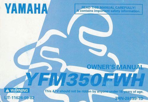 1996 yamaha yfm350fw bigbear 350 atv owners manual -big bear-yfm 350 fwh-yfm350