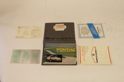 1991 pontiac firebird owners manual w/ leather case &amp; extra booklets used oem