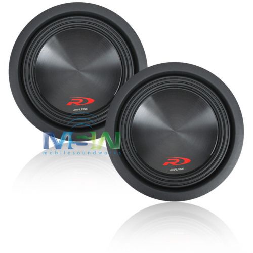 (2) alpine® swr-8d4 8&#034; dual 4-ohm type-r car audio subwoofers sub woofers *pair*