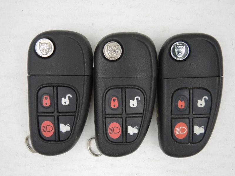 Jaguar lot of 3 remotes keyless entry remote fcc id:nhvwb1u241;cwtwb1u243