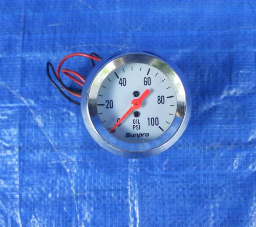 Sun sunpro 100lb oil pressure gauge gasser hot rat rod jalopy truck 4x4 sw