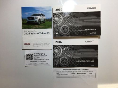 2016 yukon / yukon xl owners manual. free same day shipping! #0528