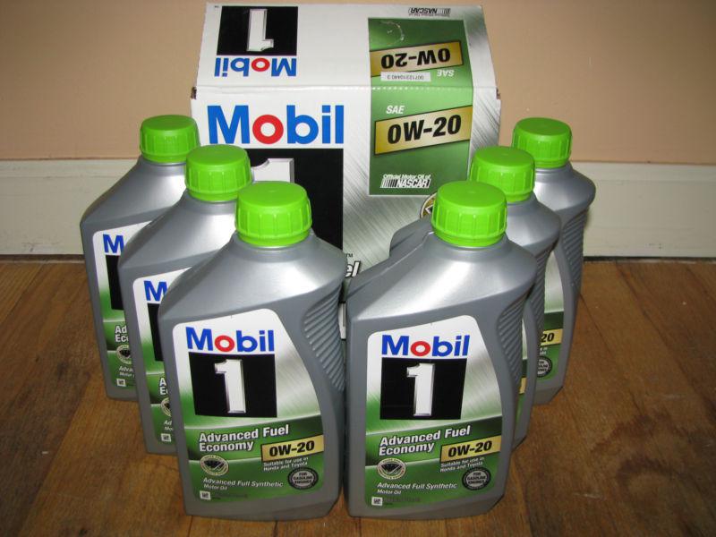 Mobil 1 full synthetic advanced fuel economy 0w-20 - 1 case (6 quarts)