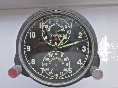 Ahs-1 soviet russian airforce aircraft cockpit  chronometer  25 jewels