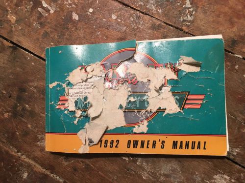 Original 1992 harley davidson owner&#039;s manual motorcycle book