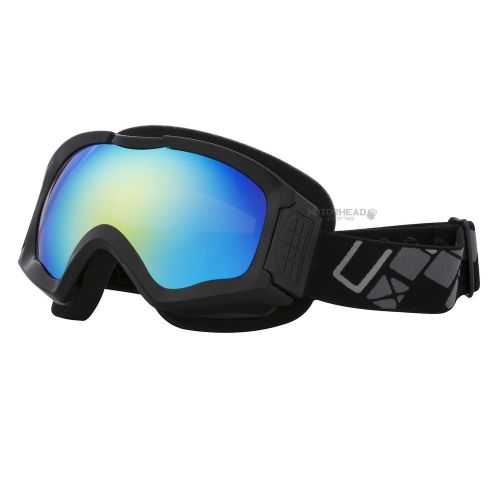 Snowmobile ckx comanche goggle snow black anti-fog adjustable revo gold lens