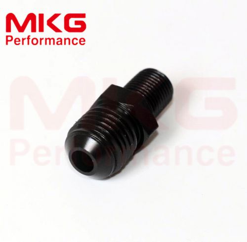 Fuel hose fitting adapter male flare an 8 8an an-8 to npt 1/8&#039;&#039; thread end bk