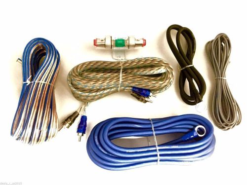 8 gauge amp kit 1000 watts car amplifier power wiring install subs