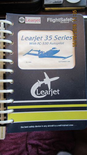 Learjet 35 series flightsafety crew checklist handbook