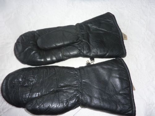 Men&#039;s ski-doo black leather gloves size s   fleece lined