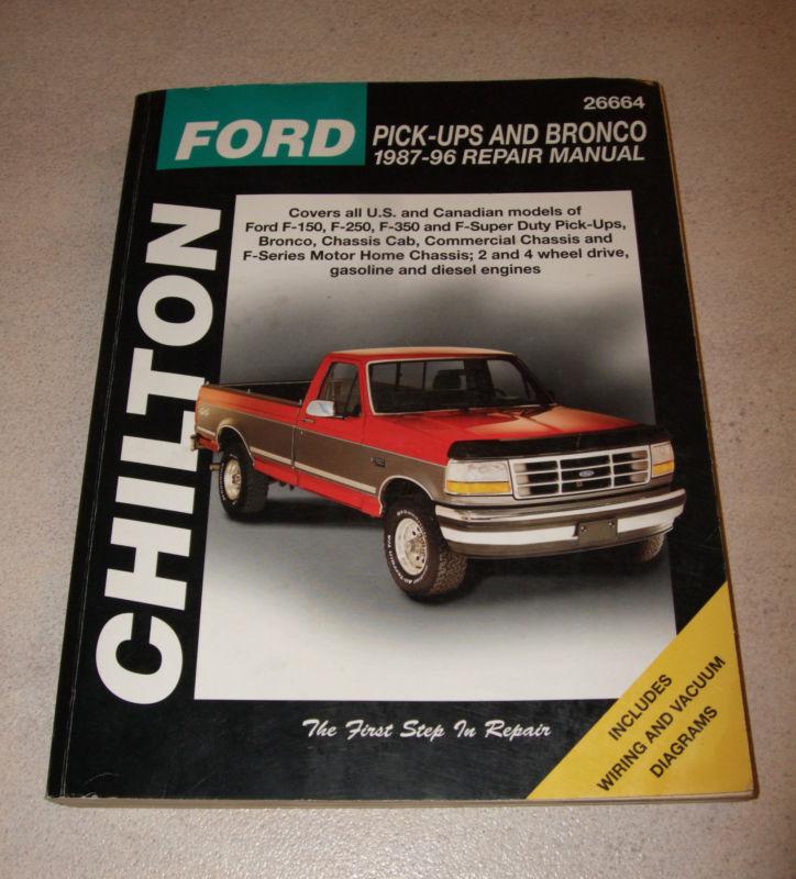 Chilton 26664 repair manual ford pick-up and bronco 1987-1996