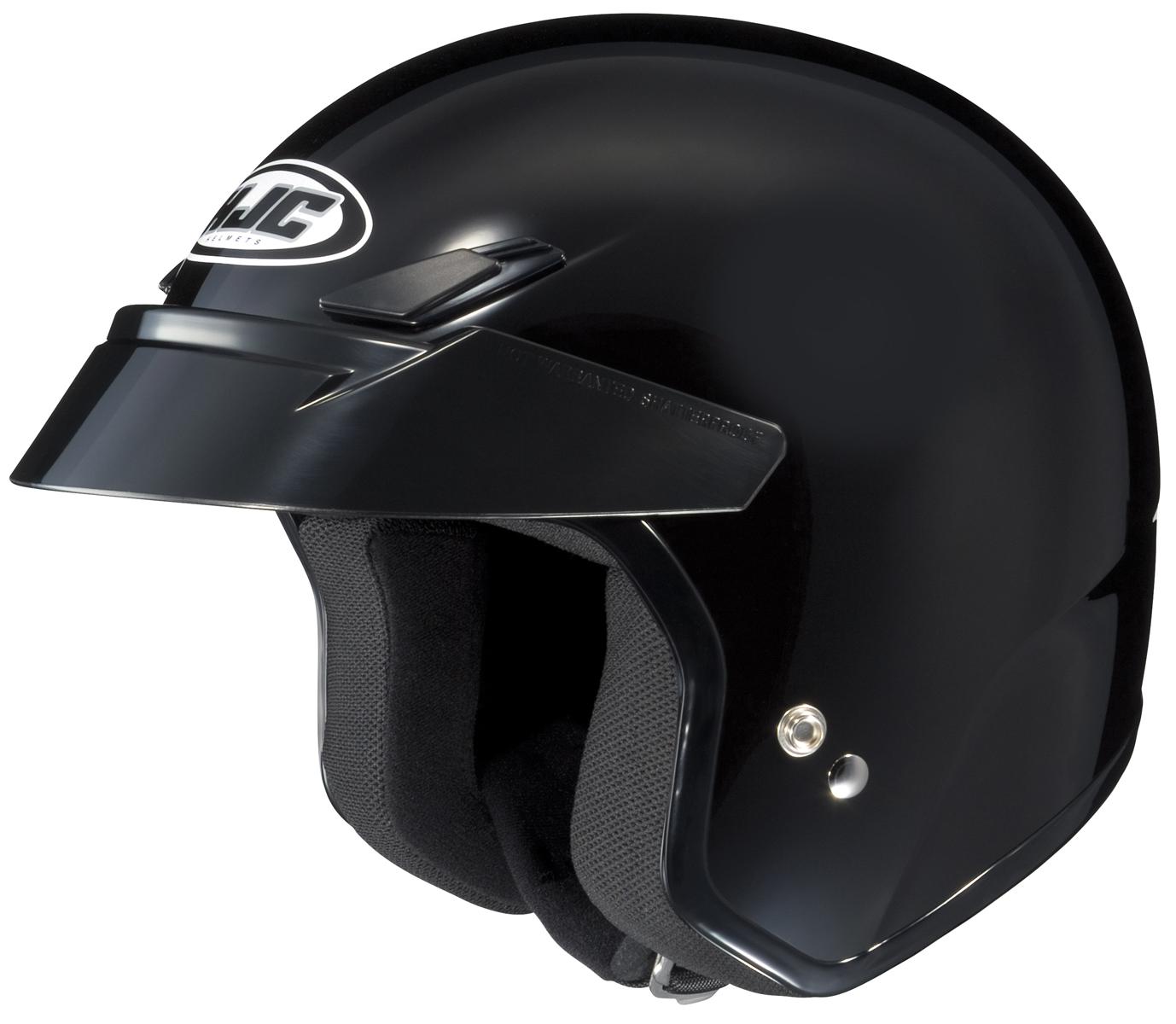 Hjc cs-5n gloss black open-face motorcycle helmet size medium