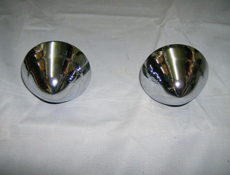 New pair of 1957 chevy chrome bumper bullets