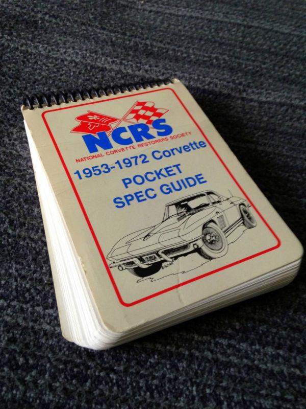 Lot of two (2) corvette books: ncrs 1953-1972 spec guide & 1953-1995 black book