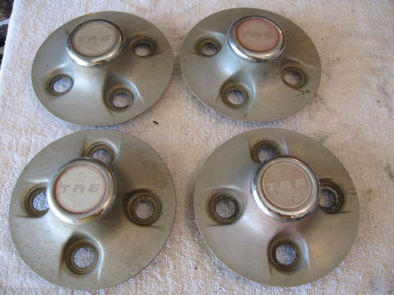 Used set of 4 1970-1976 triumph tr6 center hub caps