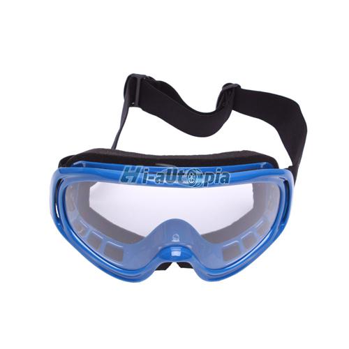 New windproof motorcross motorcycle goggles transparent lens glasses blue 1207